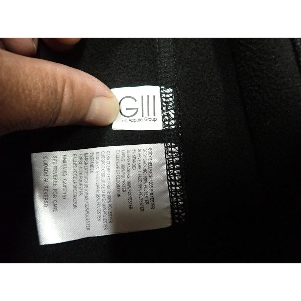 NFL G-III Raiders Jacket Mens Large‎ Black Grey Excellent Gradient Zip Fleece